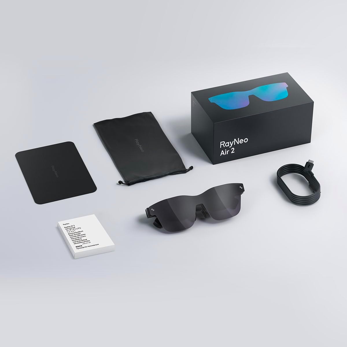 Air 2 and JoyDock Bundle, Up to 330" Wearable Display with All-day Comfort, 72g 1080P, Ideal for Gaming, Streaming and Working, Smart Glasses, Best TV/Projector/Monitor Alternative