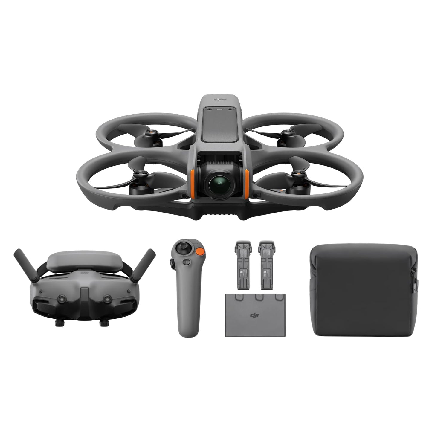 DJI Avata 2 Fly More Combo (1 Battery), FPV Drone with Camera 4K, Immersive Experience, Built-in Propeller Guard, Easy Flip/Roll, FAA Remote ID Compliant, POV Content Camera Drone, Black