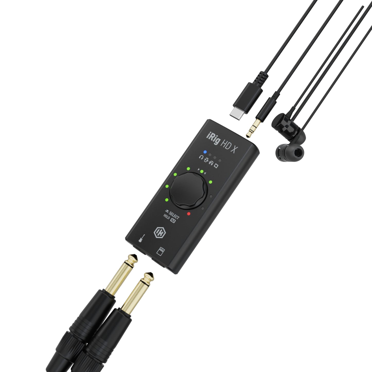 IK Multimedia iRig HD X Guitar Audio Interface - 96 kHz Music Recording, 24-bit, For iPhone, iPad, Mac, iOS, And PC With Lightning Cable, USB-C, Guitar Accessories, Recording Studio Equipment
