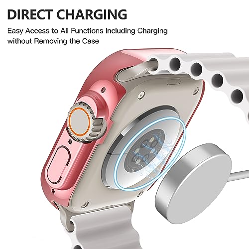 Misxi 2 Pack Hard PC Case with Tempered Glass Screen Protector Compatible with Apple Watch Series 6 SE Series 5 Series 4 44mm, Black